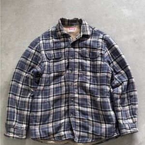Wrangler Brown Plaid Sherpa-Lined Shirt